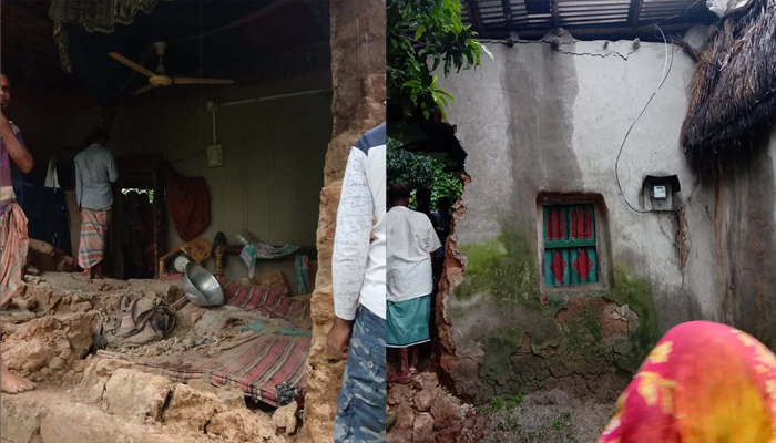 দেয়ালচাপায় প্রাণ গেল দুই সন্তানসহ বাবা-মায়ের