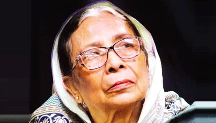 শহীদ-জায়া বেগম মুশতারী শফী গুরুতর অসুস্থ