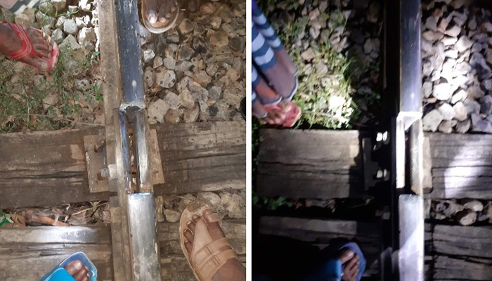 এলাকাবাসীর তাগিদে রেললাইন দ্রুত মেরামত, বড় বিপদ থেকে রক্ষা