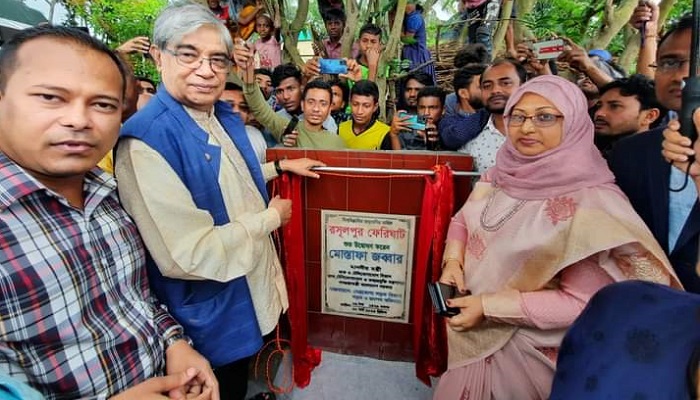 ধনু নদীতে নির্মিত ফেরিঘাটের উদ্বোধন