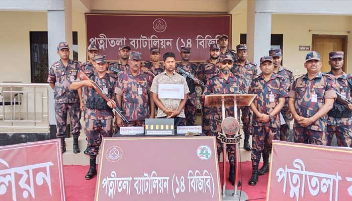বিজিবির অভিযানে ২ কেজি স্বর্ণসহ আটক ১