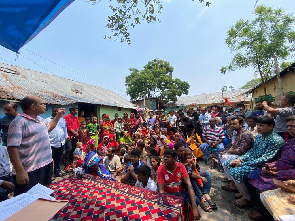 পুনর্বাসন ছাড়া বসতি উচ্ছেদ মানবাধিকার পরিপন্থি