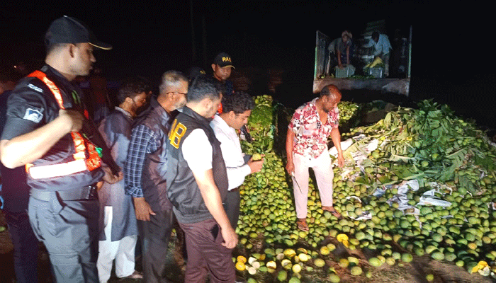 সাতক্ষীরায় কার্বাইড মেশানো ৮ হাজার কেজি আম জব্দ