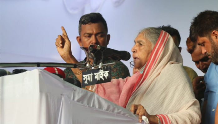 বঙ্গবন্ধু অ্যাভিনিউয়ে শান্তি সমাবেশে মতিয়া