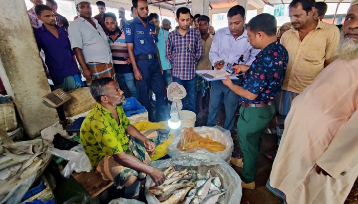 রং মিশ্রিত মাছ বিক্রি, ভ্রাম্যমান আদালতে অর্থদণ্ড