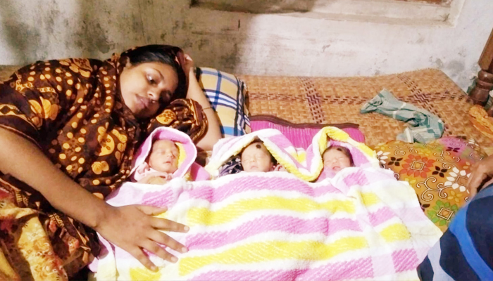 একসঙ্গে ৩ সন্তানের জন্ম দিলেন এই মা