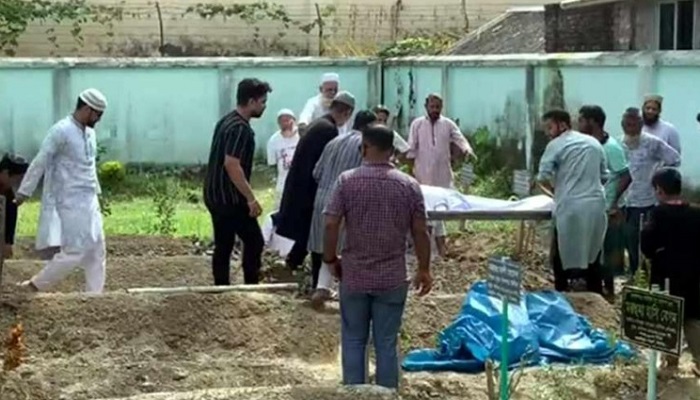 স্ত্রীর পাশে চিরনিদ্রায় শায়িত সোহানুর রহমান সোহান