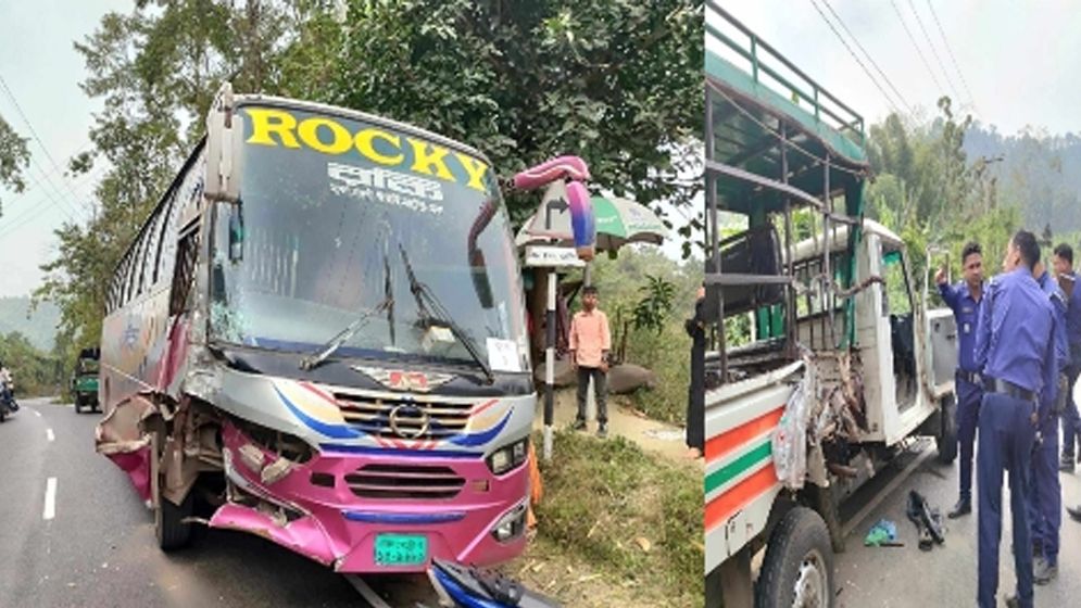 খাগড়াছড়িতে বাস-পিকআপ সংঘর্ষে ২ নারীসহ হতাহত ১৭