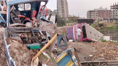 রাজধানীতে বাসের ধাক্কায় নিহত ২