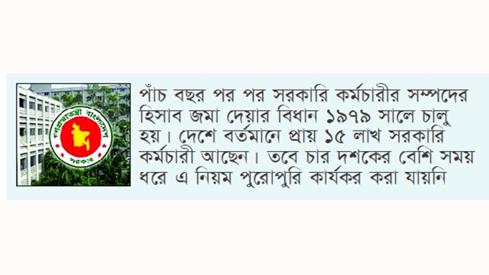 সরকারি কর্মচারীদের সম্পদের বিবরণী দাখিলের নির্দেশ