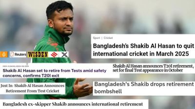 বিশ্ব গণমাধ্যমে আলোচনায় সাকিব, টুইটারে ঝড়