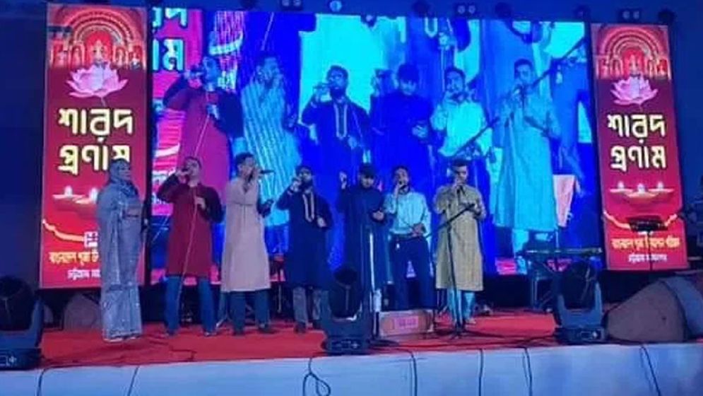 পূজামণ্ডপে ইসলামি ভাবধারার গান, গ্রেপ্তার ২