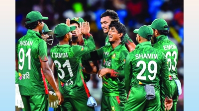 উইন্ডিজে বিজয় উৎসব করল টাইগাররা