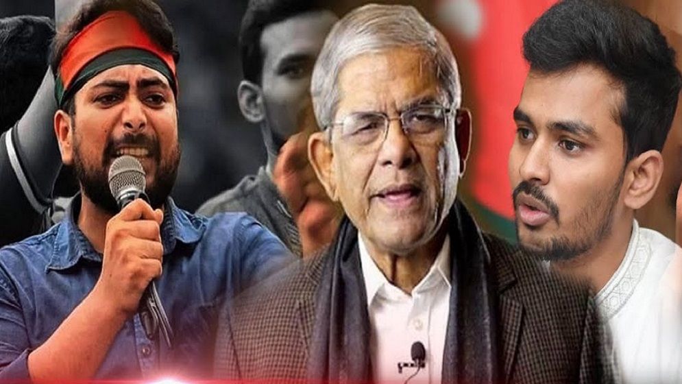 মির্জা ফখরুলের বক্তব্যের কড়া প্রতিক্রিয়া নাহিদ, আসিফ ও হাসনাতের