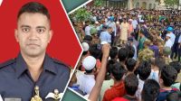 চোখের জলে বিদায়, চিরনিদ্রায় শায়িত পাইলট তৌকির, হাজারো মানুষের ঢল