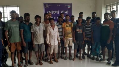 বাংলাদেশের জলসীমায় অনুপ্রবেশ, আটক ১৪ ভারতীয় জেলে কারাগারে