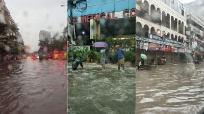 টানা বৃষ্টিতে ডুবে আছে ঢাকা, নাজেহাল জনজীবন