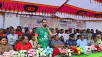 খেলাধুলার মাধ্যমে গুণগত রাজনৈতিক পরিবর্তনের ঘোষণা আমিনুল হকের