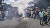 ভাঙ্গায় উপজেলা পরিষদ-থানায় হামলা, অফিসার্স ক্লাবে অগ্নিসংযোগ