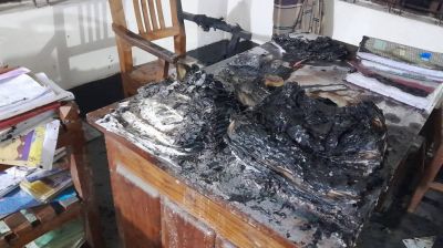 গ্রামীণ ব্যাংক শাখা কার্যালয়ে অগ্নিকাণ্ড 