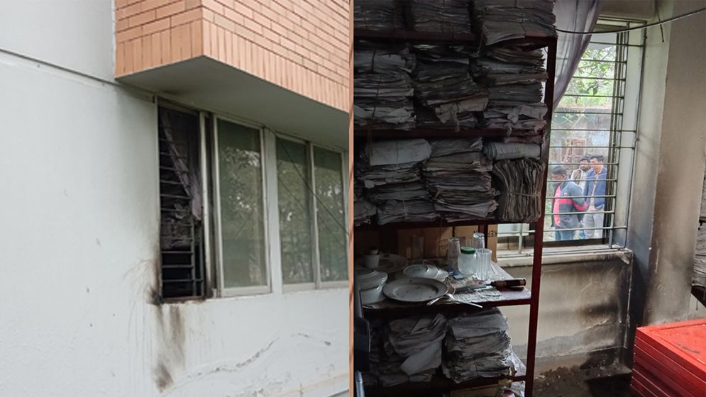 কুষ্টিয়ায় নির্বাচন অফিসে দুর্বৃত্তদের আগুন