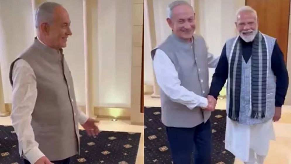 ‘মোদি জ্যাকেট-কুর্তা’ পরে মোদিকে নেতানিয়াহুর চমক 