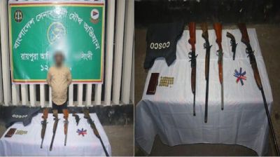 সেনাবাহিনীর যৌথ অভিযানে আগ্নেয়াস্ত্রসহ গ্রেপ্তার ১