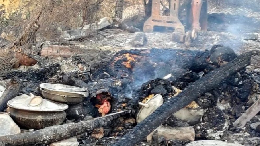 আগুনে পুড়ে প্রাণ গেল ভাই-বোনের