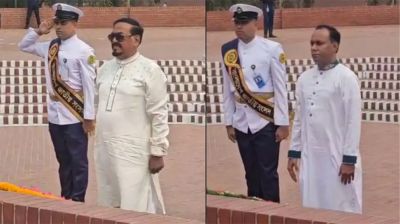 স্মৃতিসৌধে শহীদদের প্রতি স্পিকারদের শ্রদ্ধা