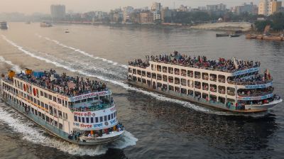 ঈদযাত্রায় নৌপথে বাড়ল জাহাজ সংখ্যা