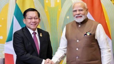 নিজের প্রথম বিদেশ সফরে ভারতে গেলেন মিয়ানমার প্রেসিডেন্ট