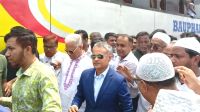 সেতুমন্ত্রী অবরুদ্ধ বাউফলে, ফিরে গিয়ে সভা করলেন দুমকিতে
