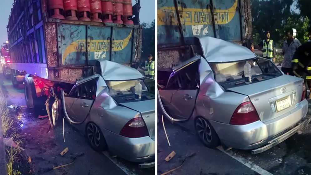 ঢাকা-ভাঙ্গা এক্সপ্রেসওয়েতে ট্রাকে প্রাইভেটকারের ধাক্কা, নিহত ৫